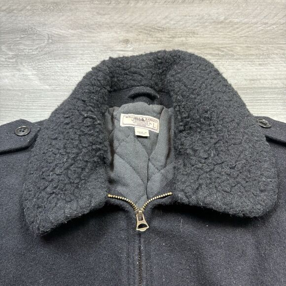 MENS WALLACE AND BARNES J CREW WOOL BOMBER COAT WOOL SIZE LARGE - Picture 2 of 8